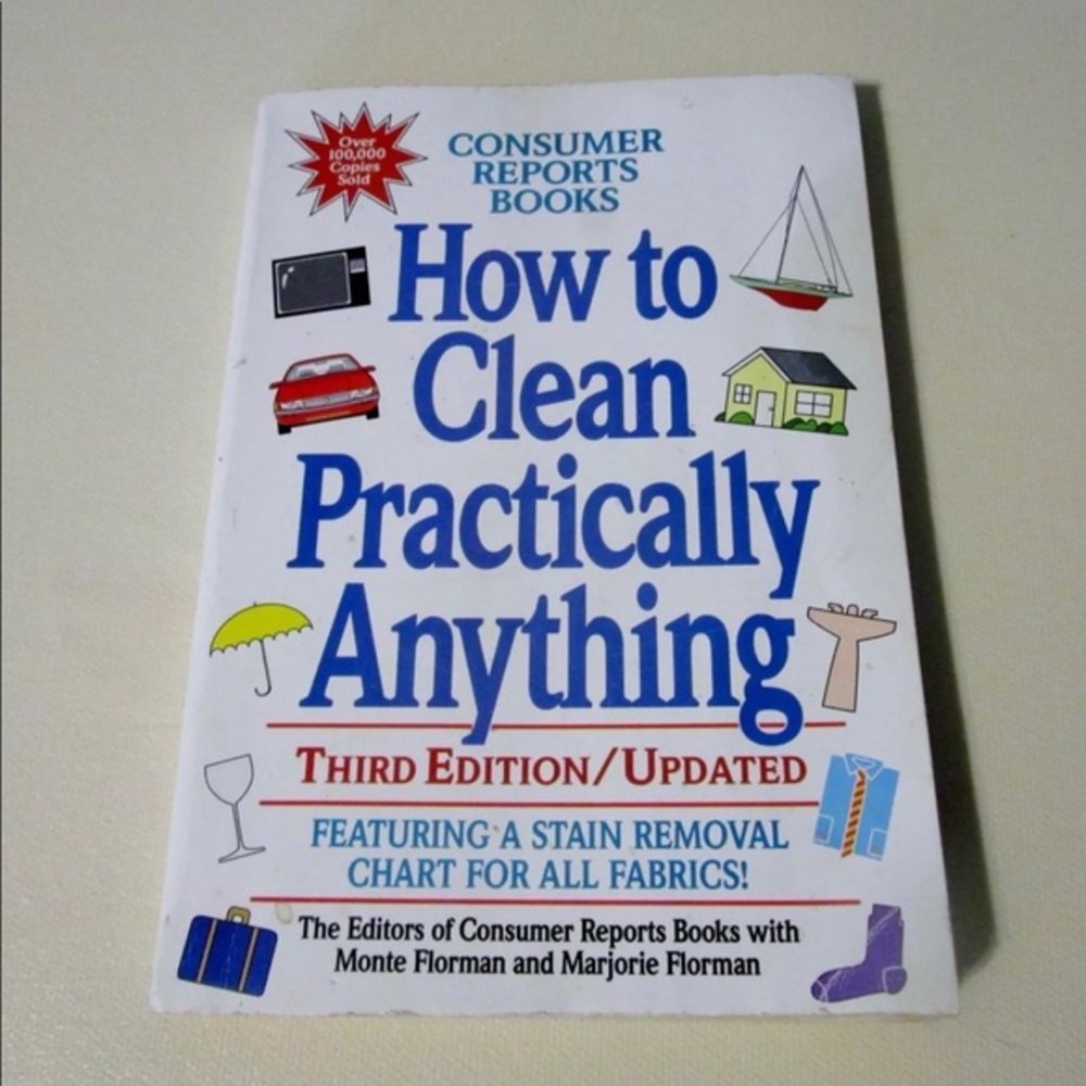 1993 How to Clean Practically Anything Consumer Reports Third edition vintage